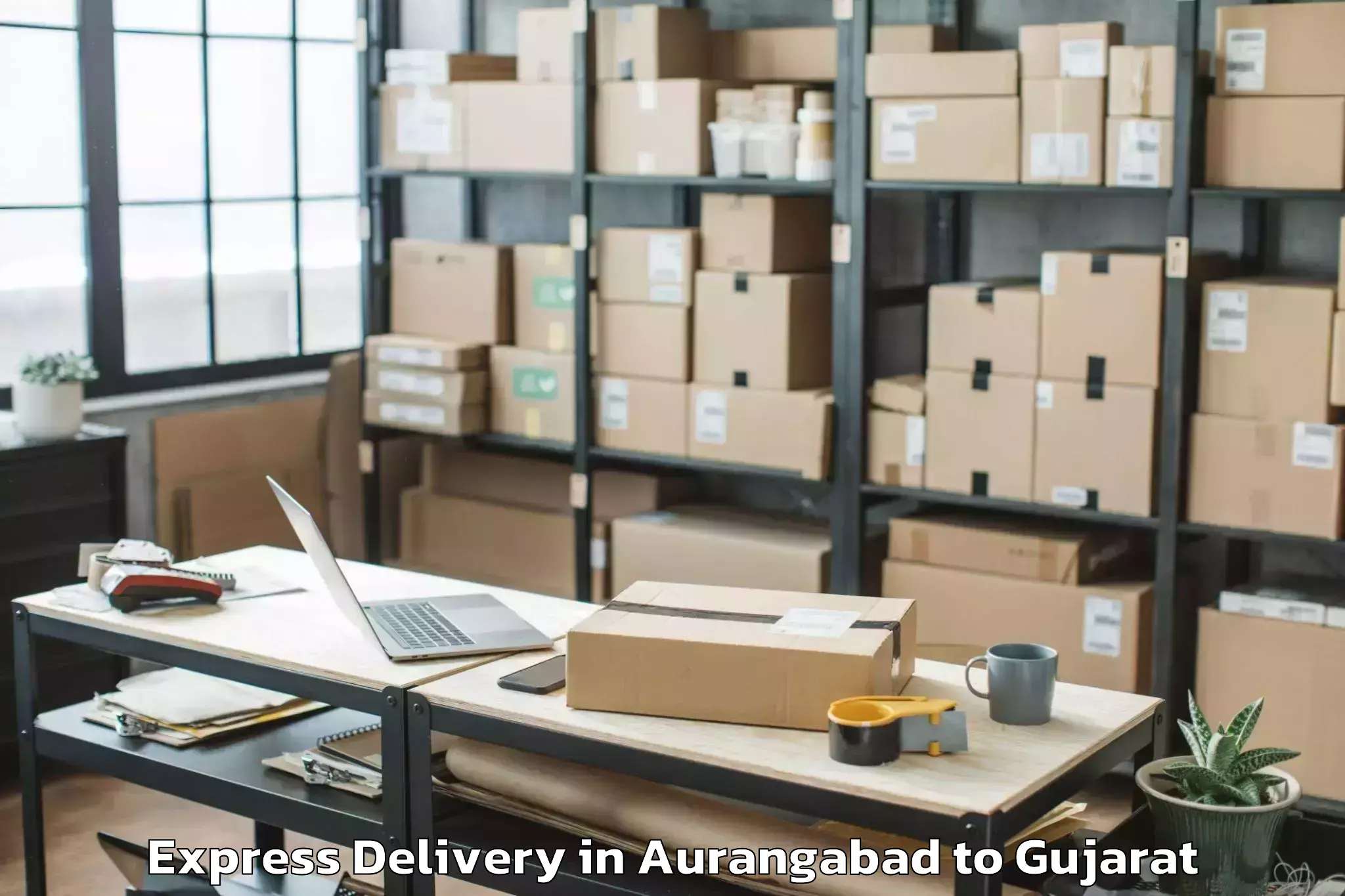 Book Your Aurangabad to Vaghodia Ina Express Delivery Today